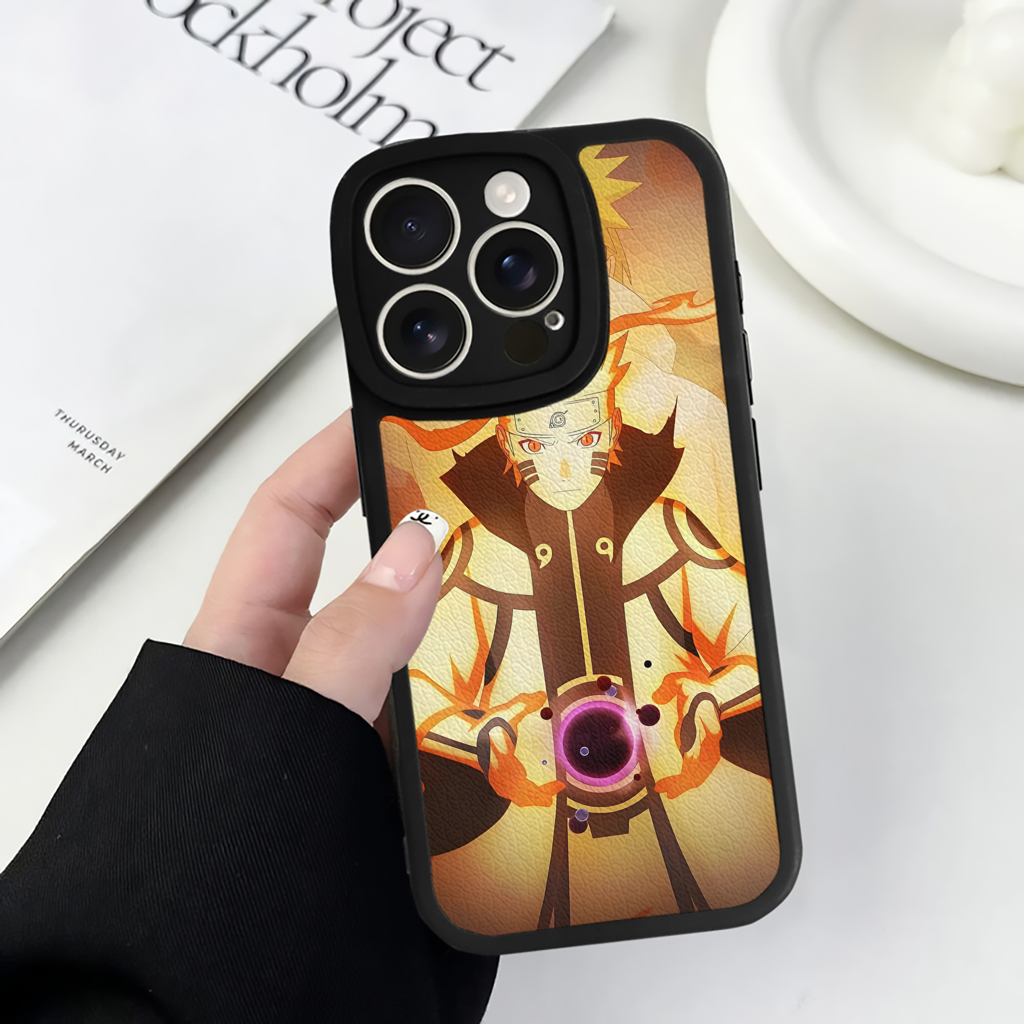 （画像用） NARUTO -ナルト- NARUTO -ナルト- 疾風伝 【iPhone 16シリーズ対応】シリコンスマホケース（レザー調） 材質：シリコン